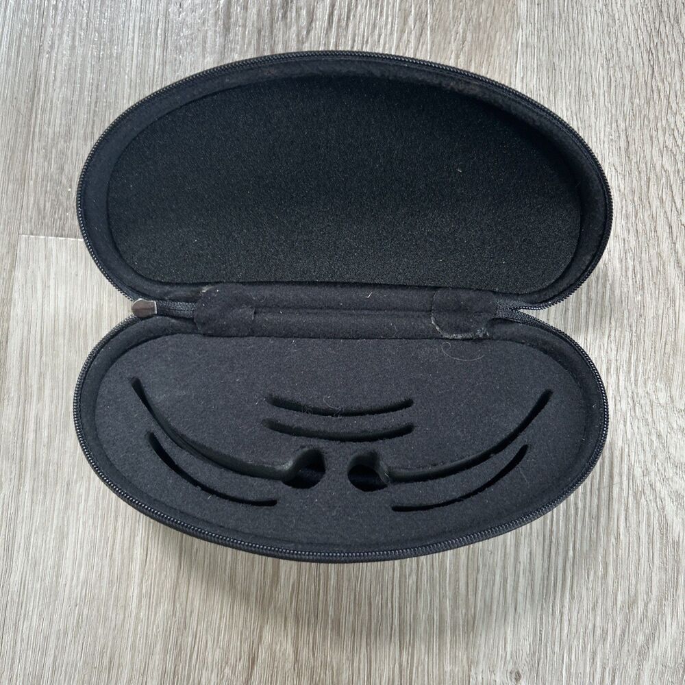 Oakley Hard Case Sun Glasses Clamshell Zip Around Black Travel w/ Foam Inserts